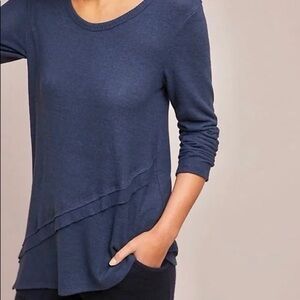 Anthropologie Saturday Sunday Asymmetrical Brushed Fleece Tunic